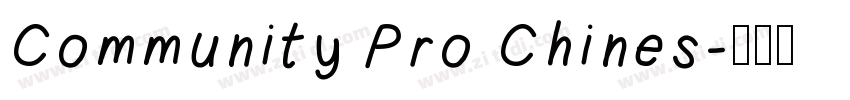 Community Pro Chines字体转换